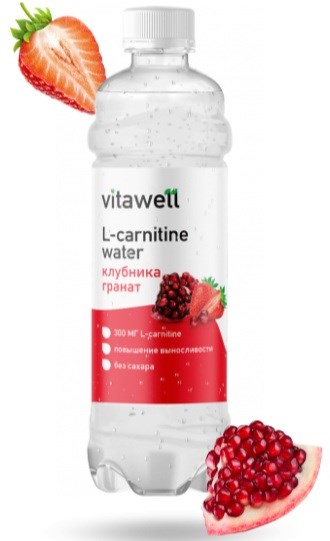 Fitness Food Factory L-Carnitine Water Vitawell 500мл - клубника-гранат 31254