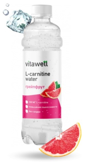 Fitness Food Factory L-Carnitine Water Vitawell 500мл - грейпфрут 27486