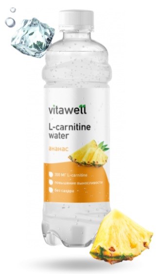 Fitness Food Factory L-Carnitine Water Vitawell 500мл - ананас 26360