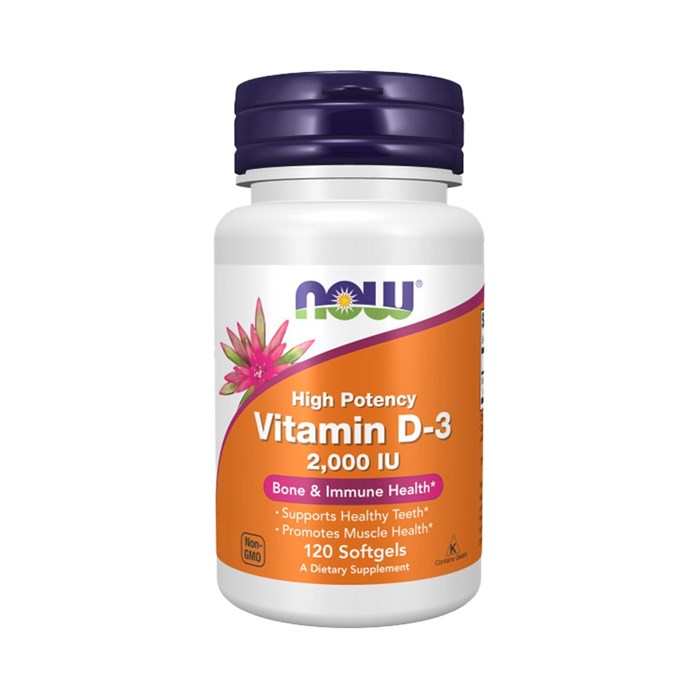 NOW Vitamin D-3 2000 МЕ 120 капс. 30581