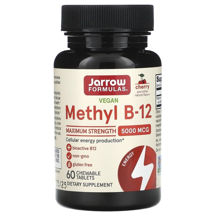 JARROW FORMULAS Methyl B-12 (Methylcobalamin) 5000 мкг 60 жев. табл. 8436046977540