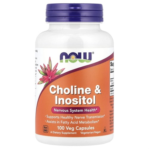 NOW Choline & Inositol 100 капс. 18696