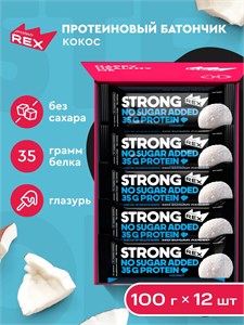 ProteinRex Батончик с высоким содержанием протеина STRONG 100г - кокос 11319