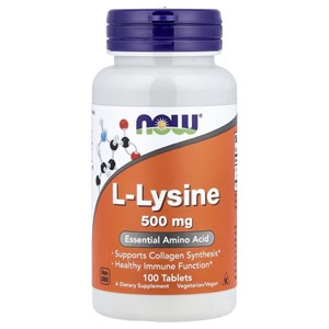 NOW L-Lysine (L-Lysine Hydrochloride) 500 мг 100 табл. 8436046977576