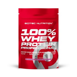 Scitec Nutrition 100% Whey Protein Professional 1000г - клубника 8436046977652