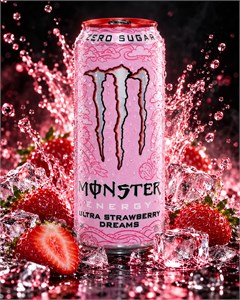 Monster Ultra Strawberry Dreams 500мл - клубника MK-00015376