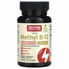 JARROW FORMULAS Methyl B-12 (Methylcobalamin) 500 мкг 100 жев. табл. 8436046977537
