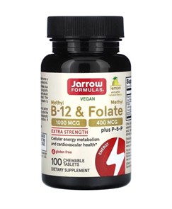 JARROW FORMULAS Methyl B-12 &amp; Methyl Folate 100 жев. табл. 8436046977538